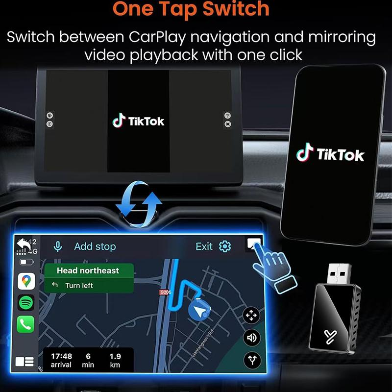 【Yurnlv】3 in 1 Wireless Carplay Mirror Link Adapter