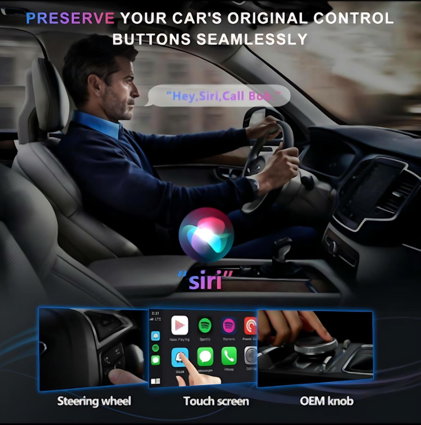 【Yurnlv】3 in 1 Wireless Carplay Mirror Link Adapter