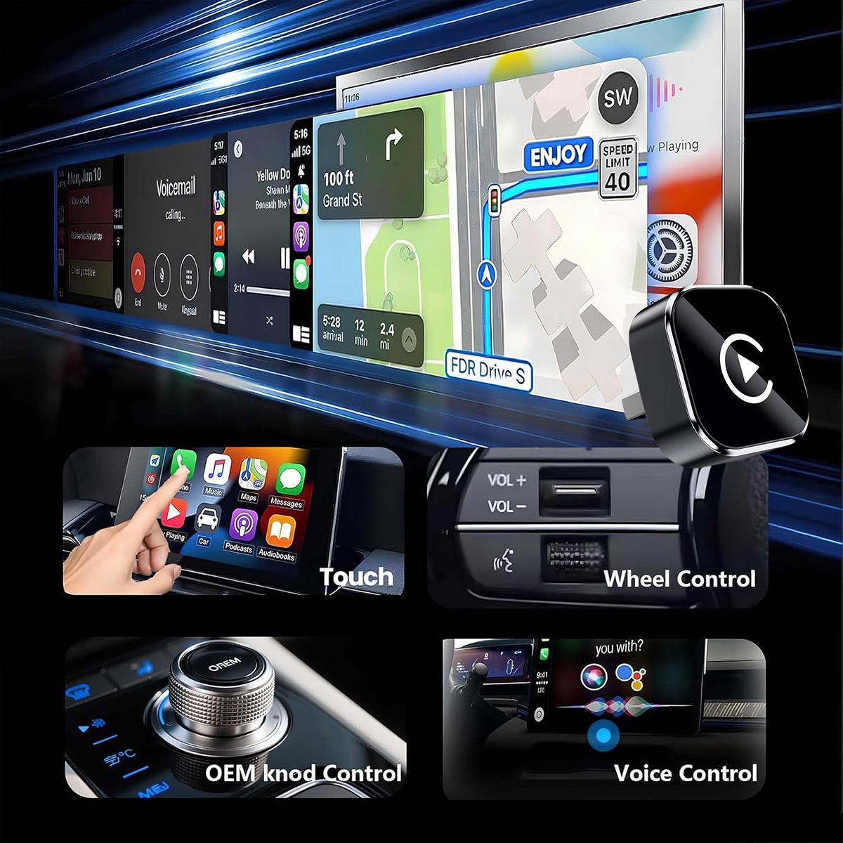 Wireless Apple CarPlay Adapter for Factory Wired Carplay