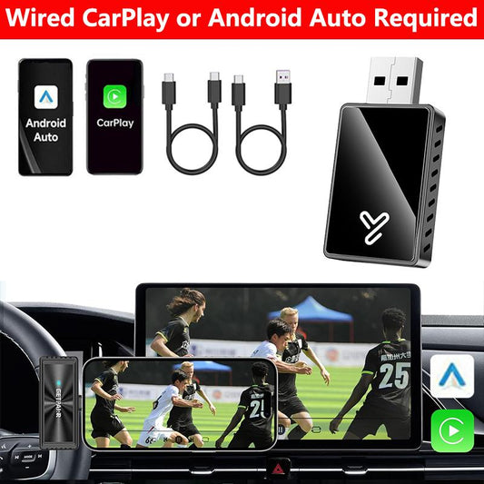 Adaptador inalámbrico Apple CarPlay para automóviles con cableado de fábrica a partir de 2016: adaptador inalámbrico 2 en 1 para CarPlay y Android Auto