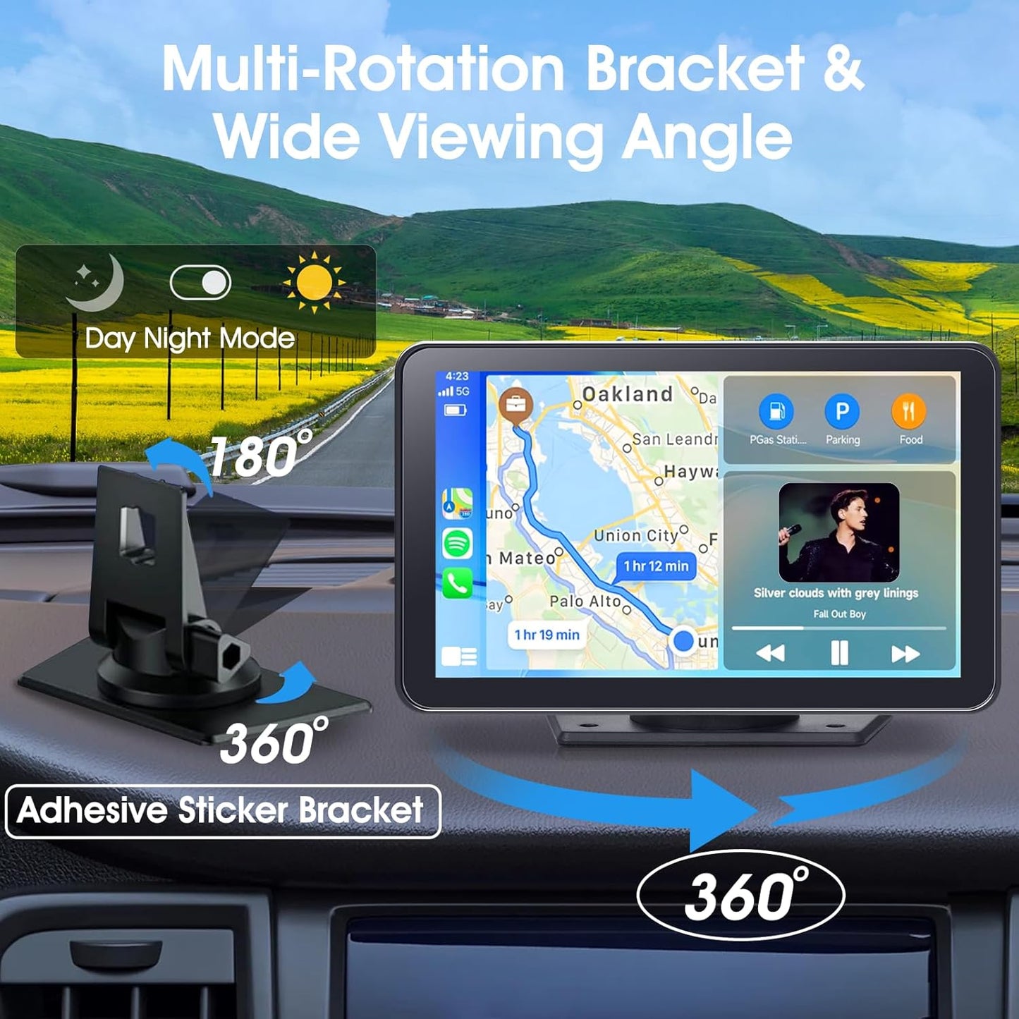 Wireless Portable Carplay Screen for Any Car