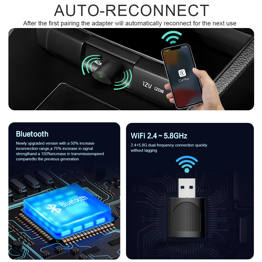 2025 Wireless carplay Adapter for iPhone/Android