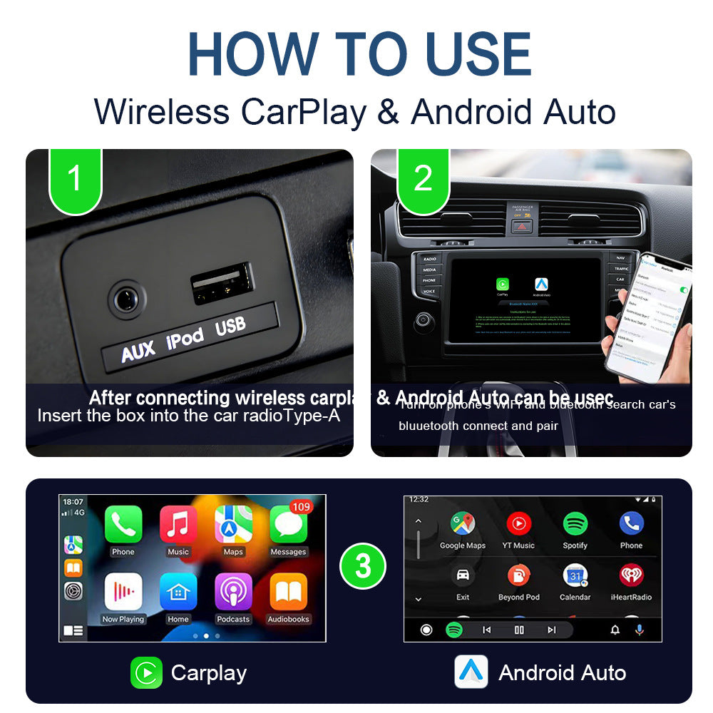 2025 Wireless carplay Adapter for iPhone/Android