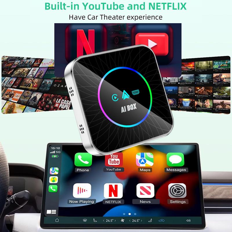 【Yurnlv】2026 Carplay Adapter - Stream Netflix/YouTube/TikTok to your car!