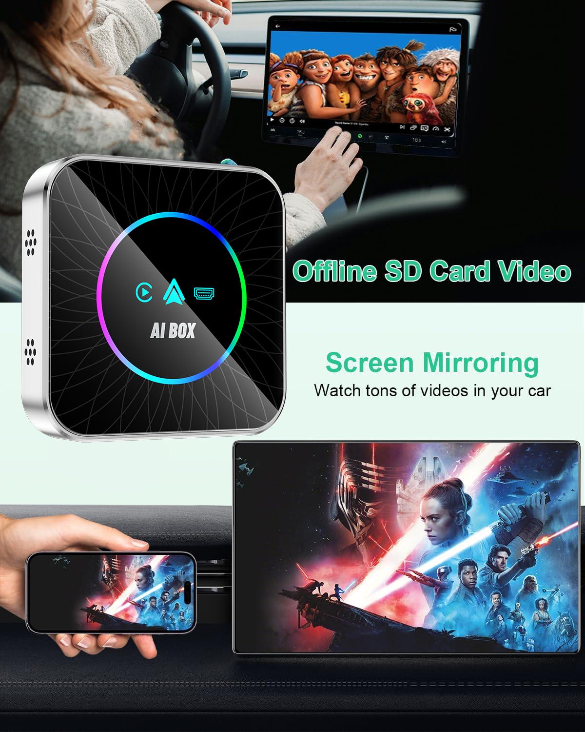 【Yurnlv】2026 Carplay Adapter - Stream Netflix/YouTube/TikTok to your car!