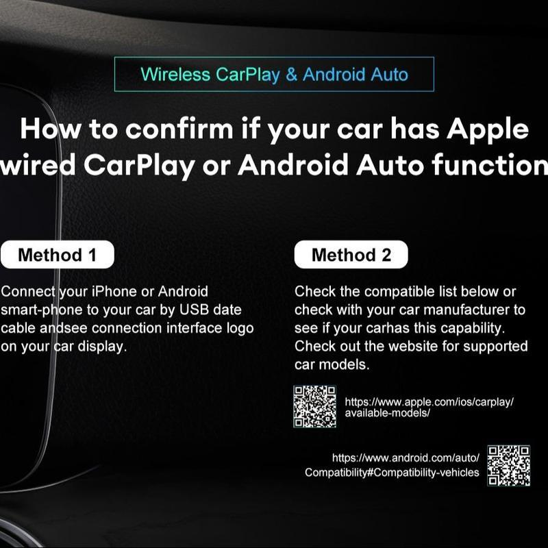 Adaptateur Apple CarPlay sans fil pour CarPlay câblé en usine