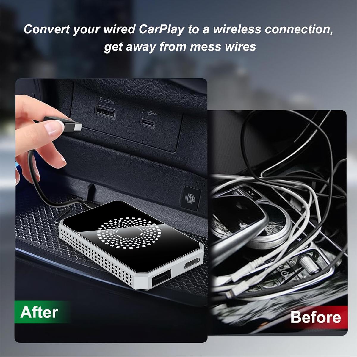 Yurnlv】2026 Carplay Adapter - Stream Netflix/YouTube/TikTok to