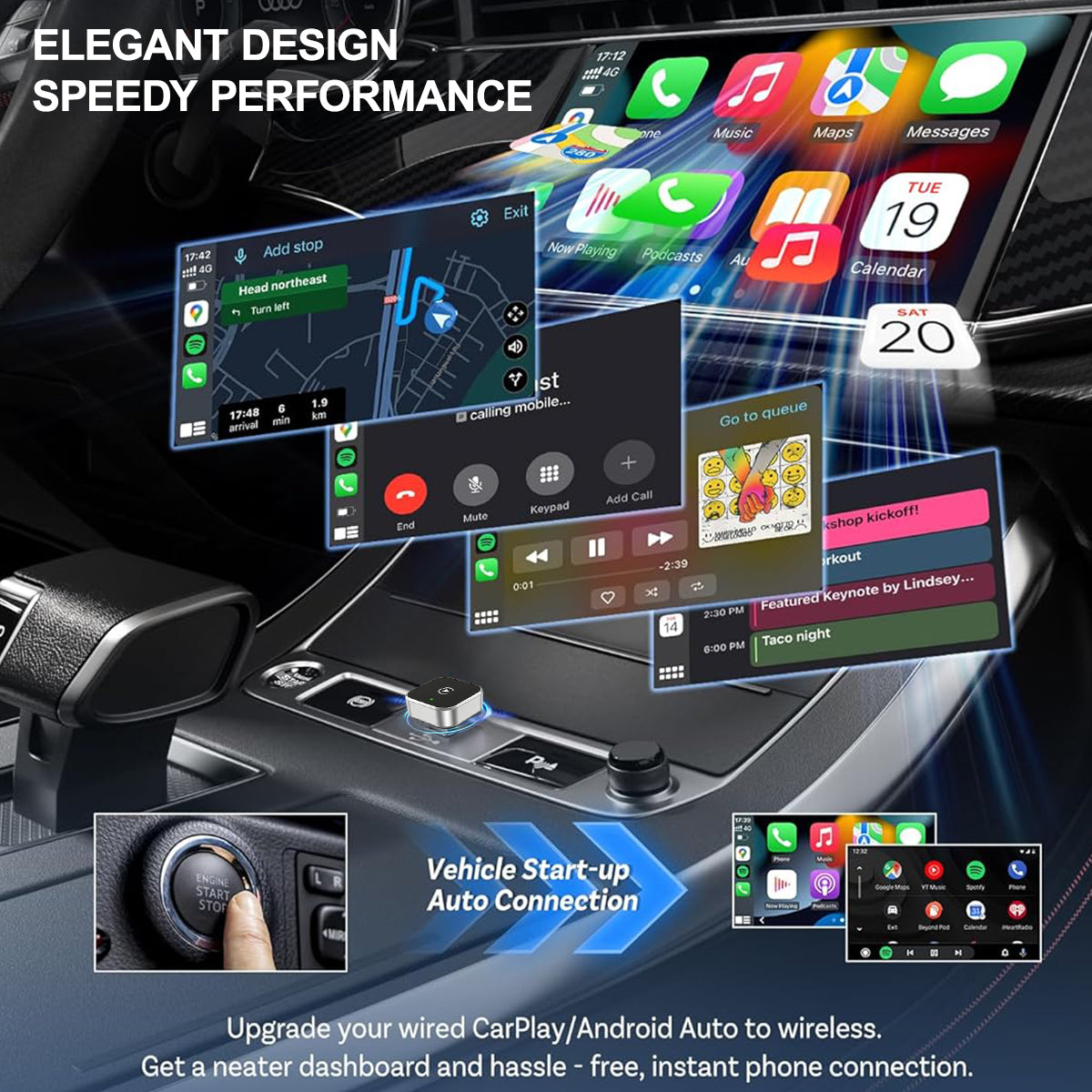 Wireless Apple CarPlay Adapter for Factory Wired Carplay