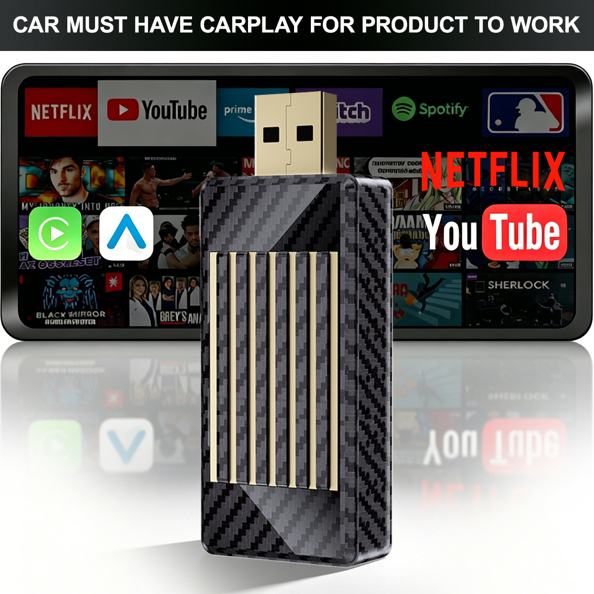 Mini Al Box -4 in 1 Wireless CarPlay and Android Auto Adapter