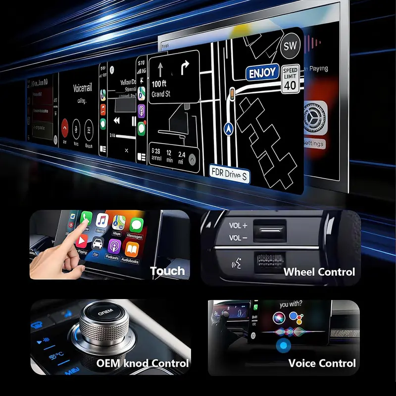 2026 Upgrade 4-in-1 Wireless CarPlay Adapter - Mirror Link/AirPlay, Instant Wired to Wireless, Plug & Play Mini Stable Design