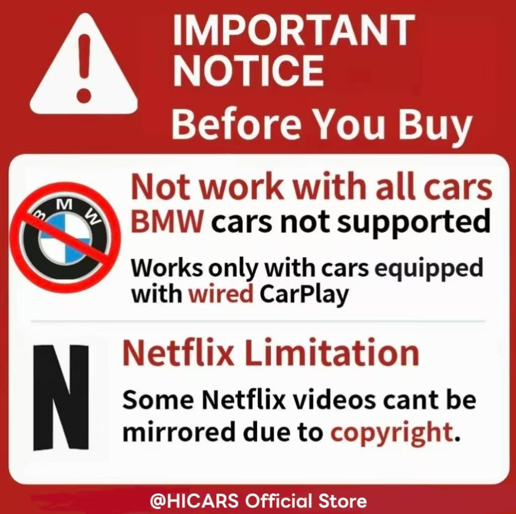 Delivery in 3 days-2026 Upgrade 4 in 1 Wireless Carplay Mirror Link Adapter foriPhone/Android auto