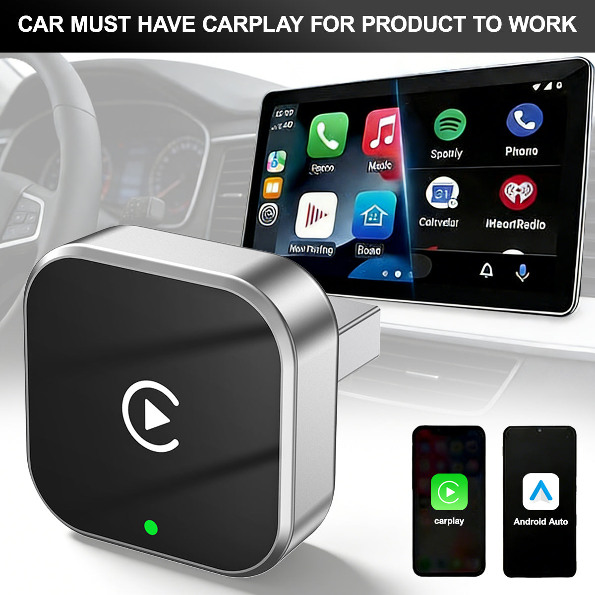 Wireless Apple CarPlay Adapter for Factory Wired Carplay