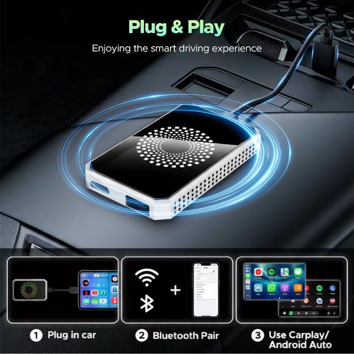 Yurnlv】2026 Carplay Adapter - Stream Netflix/YouTube/TikTok to