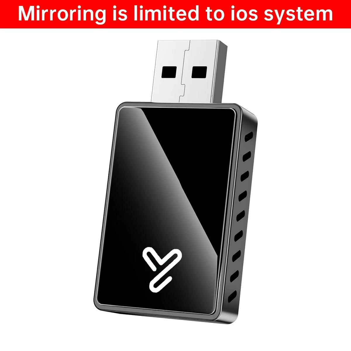 2026 Upgrade 3-in-1 Wireless CarPlay Adapter - Mirror Link/AirPlay, Instant Wired to Wireless, Plug & Play Mini Stable Design