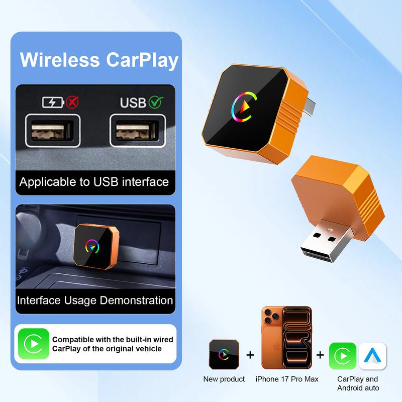 Wireless Apple CarPlay Adapter for Factory Wired Carplay